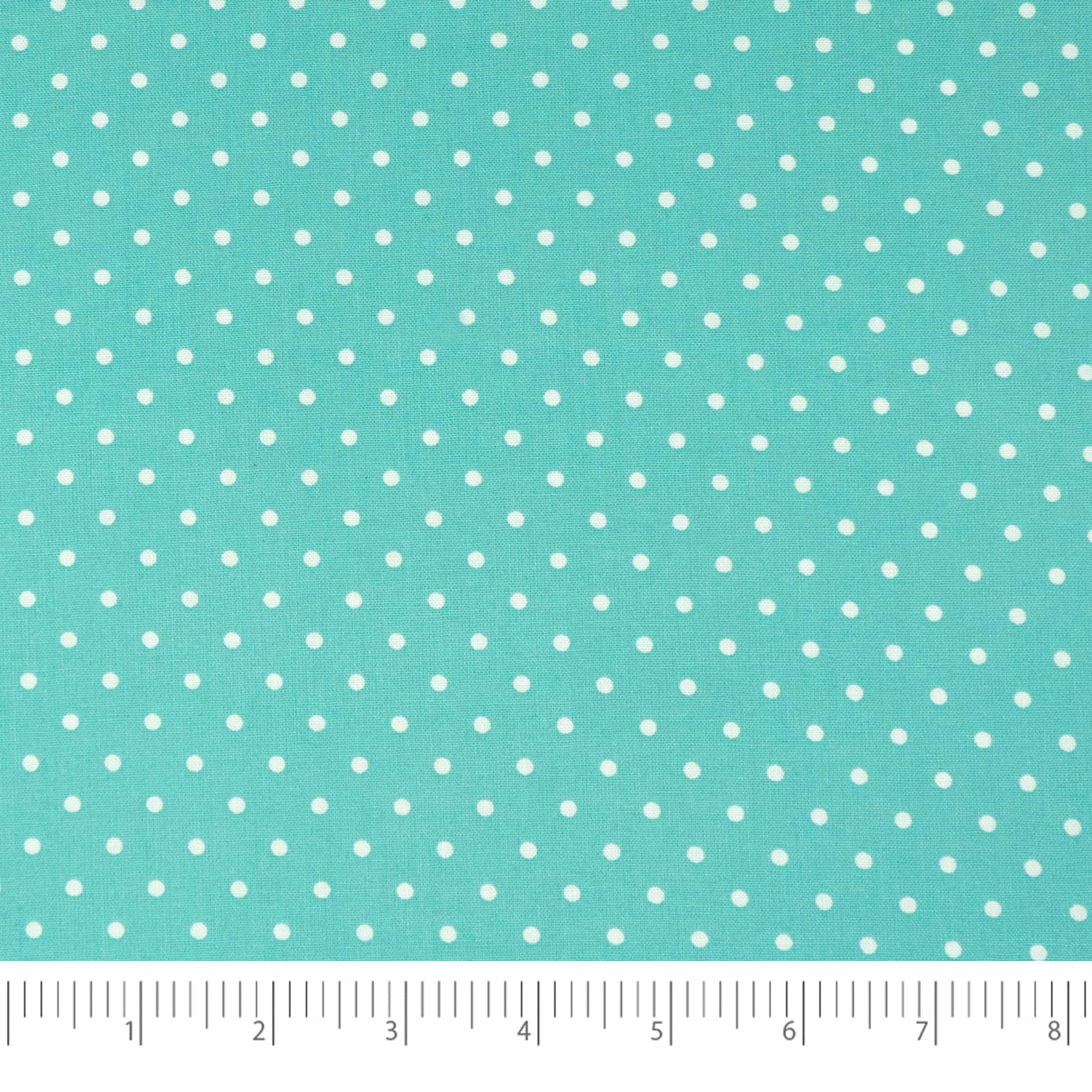 SINGER Christmas Aqua Dots Cotton Fabric